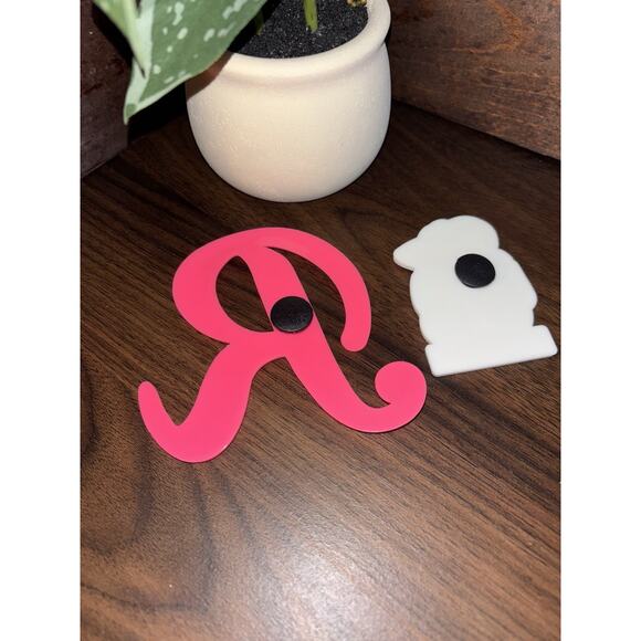 Charms For Bogg Bags Initial R Pink New 5 Pieces - Picture 3 of 5